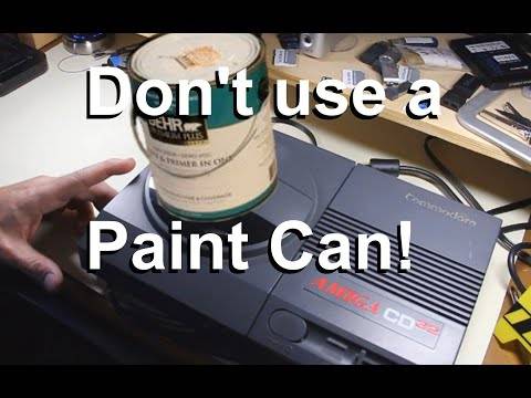 Amiga CD32 Repair Part 4: Disc Slipping on Spindle AVGN Paint Can Solution