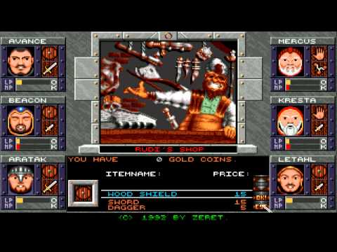 AMIGA Dungeons of Avalon II The Island of Darkness AMIGA OCS 1992 Zeret h DTC t +3 Palace adf zip