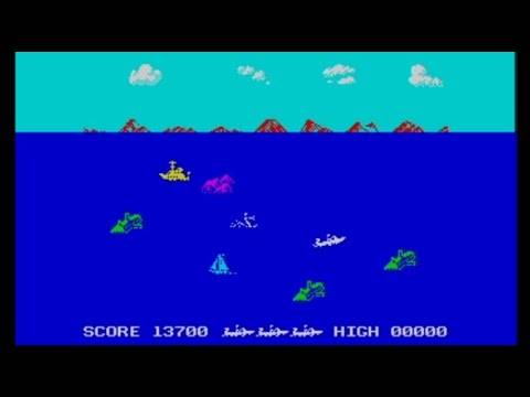 Aquaplane (1983 / 128k AY Music Version) Walkthrough, ZX Spectrum