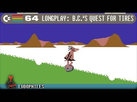 B.C.'s Quest for Tires – C64 Longplay / Playthrough / Walkthrough (no commentary) #retrogaming
