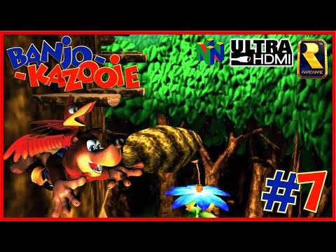 BANJO-KAZOOIE 100% Walkthrough N64 UltraHDMI Part 7 CLICK CLOCK WOOD 100% Collectibles