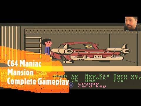 C64 Maniac Mansion full walkthrough gameplay