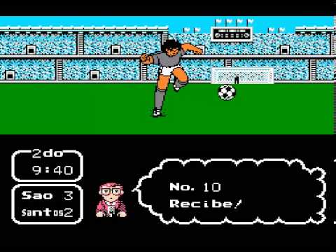 Captain tsubasa 2 (nes) walkthrough part 10 (copa de rio) sao paulo vs santos