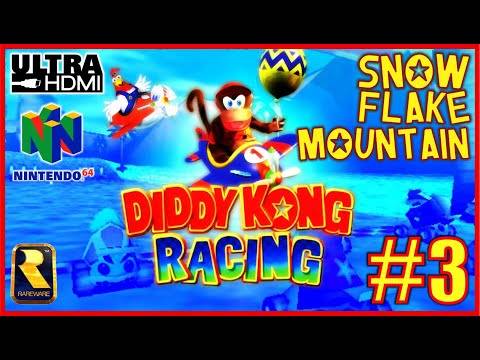 DIDDY KONG RACING [N64 UltraHDMI] 100% Walkthrough Part 3 SNOWFLAKE MOUNTAIN – No Commentary