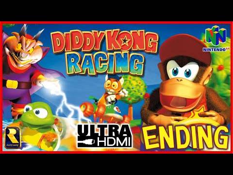 DIDDY KONG RACING [N64 UltraHDMI] FINAL BOSS Walkthrough Part 7 FUTURE FUN LAND- WIZPIG STRIKES BACK