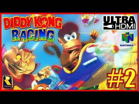DIDDY KONG RACING [N64 UltraHDMI] Walkthrough Part 2 SILVER COIN & TROPHY CHALLLENGES No Commentary