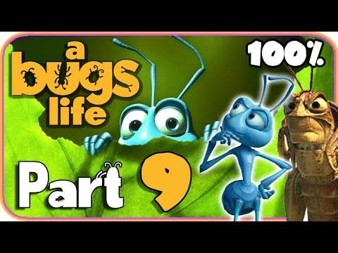 Disney A Bug's Life Walkthrough Part 9 (N64, PS1) 100% Canyon Showdown (Ending)