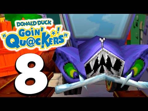 Donald Duck: Goin' Quackers Walkthrough 100% | Part 8 | Chase: Main Street (PlayStation)