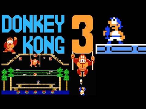 Donkey Kong 3 HD (FC/NES)｜大金剛3 – Full Game Walkthrough