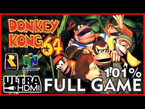 DONKEY KONG 64 [N64 UltraHDMI] FULL GAME 101% Walkthrough 101% Collectibles & Cutscenes No Commentar