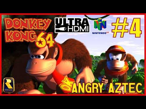 DONKEY KONG 64 [UltraHDMI N64] FULL GAME Walkthrough Part 4 – ANGRY AZTEC – No Commentary