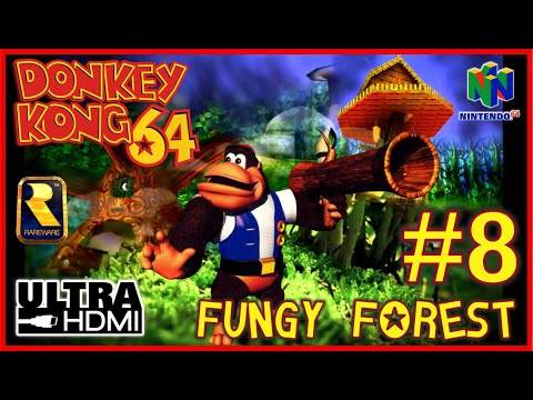 DONKEY KONG 64 [UltraHDMI N64] FULL GAME Walkthrough Part 8 – FUNGI FOREST – No Commentary