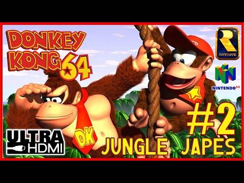 DONKEY KONG 64 [UltraHDMI N64] Walkthrough Part 2 – JUNGLE JAPES – No Commentary