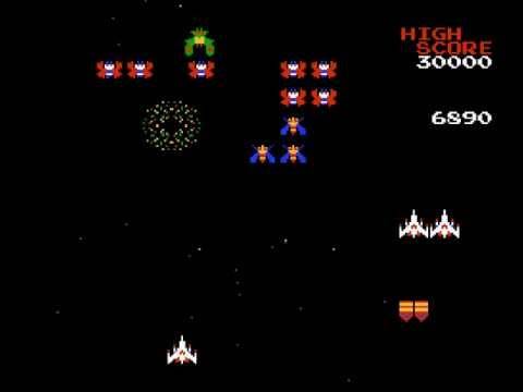 Galaga Walkthrough/Gameplay NES HD 1080p