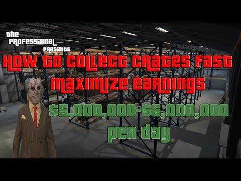 GTA How I collect crates fast, Earn ($5,000,000-$6,000,000 a day) CEO, MC money guide