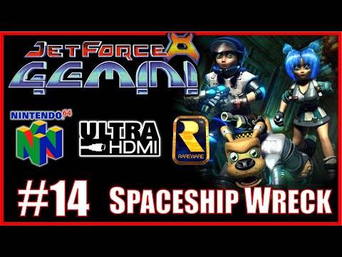 JET FORCE GEMINI [N64 UltraHDMI] Walkthrough Part 14 SPACESHIP ABANDONED WRECK – No Commentary