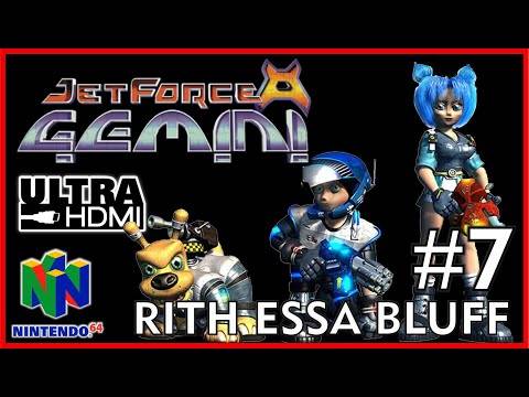 JET FORCE GEMINI [N64 UltraHDMI] Walkthrough Part 7 RITH ESSA BLUFF – No Commentary