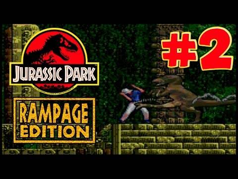 Jurassic Park: Rampage Edition || TRICERATOPS RIDING || Gameplay Walkthrough Part 2 (Sega Genesis)