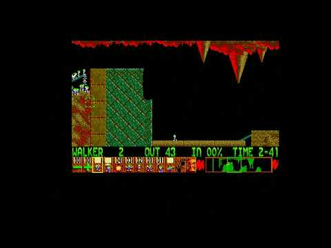 Lemmings Tricky Level 14 Walkthrough Amiga