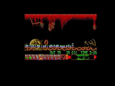 Lemmings Tricky Level 14 Walkthrough Menacing Amiga
