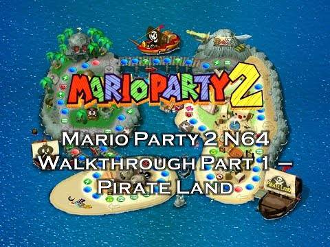 Mario Party 2 N64 Walkthrough Part 1 – Pirate Land