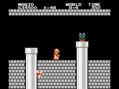 NES Classics: Super Mario Bros. World 8-4 Video Walkthrough