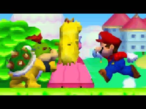 New Super Mario Bros. DS – 100% Walkthrough Part 1 No Commentary Gameplay – Bowser Jr. kidnaps Peach
