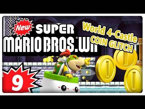 NEW SUPER MARIO BROS. Wii Part 9: Coin-Glitch in 4-Castle & seltsame Themen