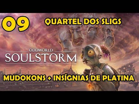 ODDWORLD: SOULSTORM | 09 – QUARTEL DOS SLIGS | MUDOKONS + INSÍGNIAS DE PLATINA.