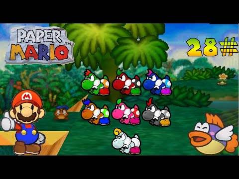 Paper Mario (N64) Walkthrough Part 28: LavaLava Island Panic: Yoshi kids Are Missing (1080p)
