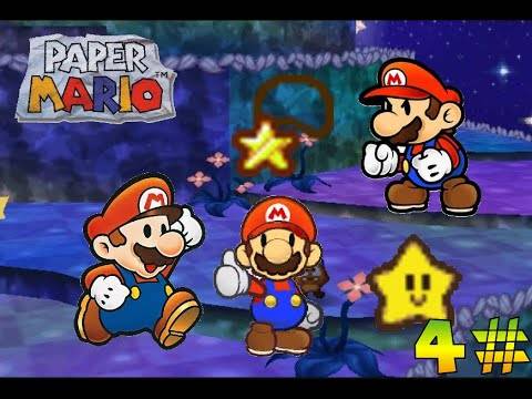 Paper Mario (N64) Walkthrough Part 4: Shooting Star Summit: The Lucky Star Action Command.. (1080p)