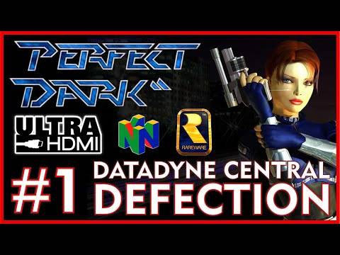 PERFECT DARK [N64 UltraHDMI] DataDyne Central Defection – PERFECT AGENT Walkthrough Part 1 – No Comm