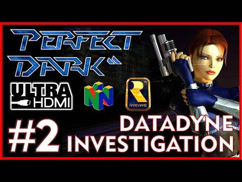 PERFECT DARK [N64 UltraHDMI] DataDyne Investigation – PERFECT AGENT Walkthrough Part 2 No Commentary