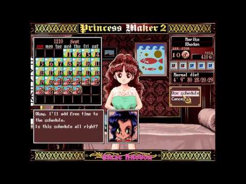 Princess Maker 2 (PC MS-DOS) Walkthrough (English version) Part 1 Hero Warrior and Prince Marriage