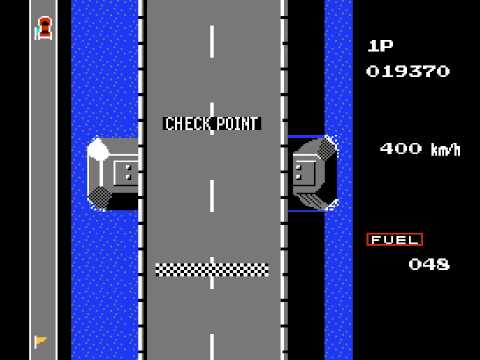 Road Fighter Walkthrough NES HD 1080p