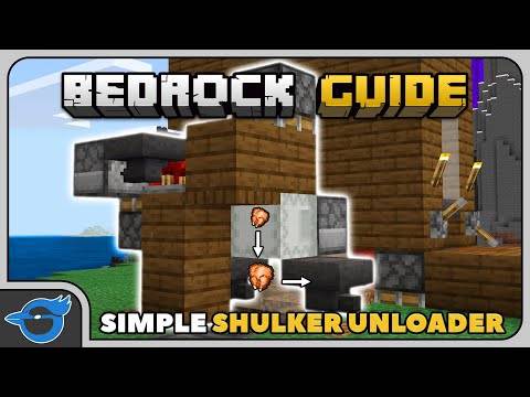 SHULKER UNLOADER (Easy to Build) | Bedrock Guide 040 | Survival Tutorial Lets Play