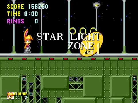 Sonic the Hedgehog 1 Star Light Zone Act 1 (Bunnie Rabbot)