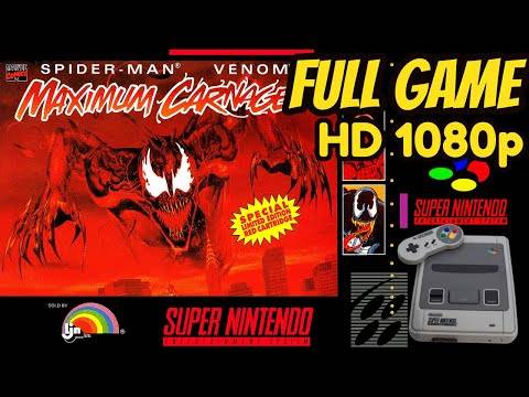 Spider-Man and Venom: Maximum Carnage (SNES) Longplay/Walkthrough NO COMMENTARY HD 1080p