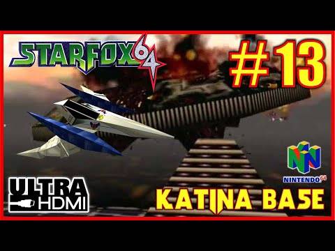 STARFOX 64 [UltraHDMI N64] Walkthrough Part 13 KATINA FRONTLINE BASE 100% Walkthrough -No Commentary