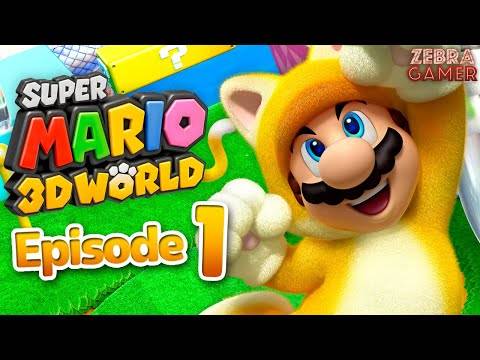 Super Mario 3D World Nintendo Switch Gameplay Walkthrough Part 1 – World 1 100%! Cat Mario!