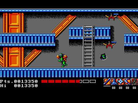 Teenage Mutant Hero Turtles Amiga 500 Gameplay and Walkthrough