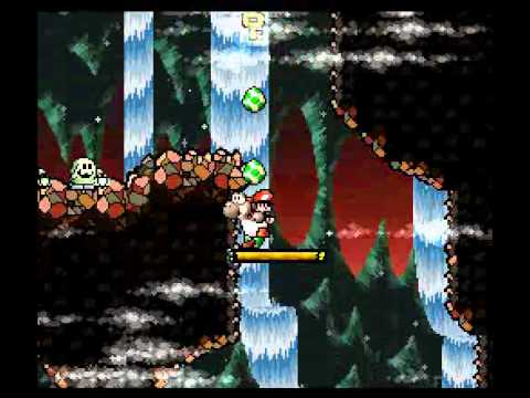 Yoshi's Island SNES Walkthrough Level: 2-6:" The Cave Of The Mystery Maze "